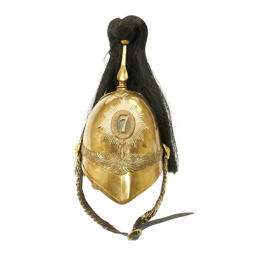 Original British Victorian Brass 7th Dragoon Guards Helmet - Egyptian Campaign Era Original Items