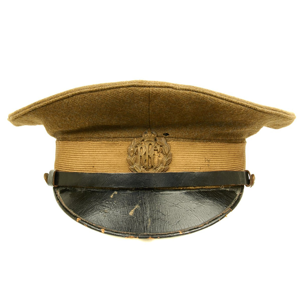 Original British WWI Royal Flying Corps Visor Cap Sold in Calcutta - circa 1914 Original Items