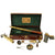 Original British Napoleonic Wars Flintlock Volley Pistol Cased Set Named to Captain James Saumarez Original Items