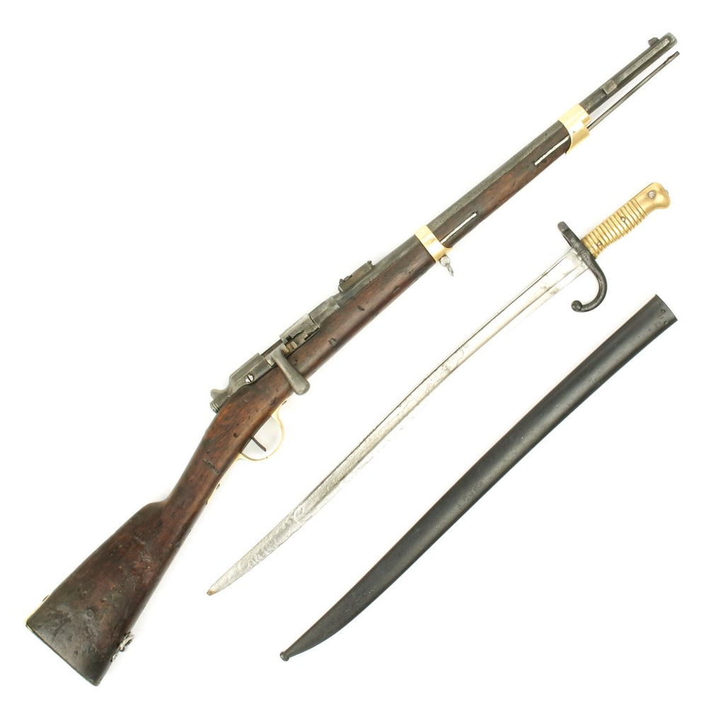 Original French Gras 11m Model 1874 Carbine with Bayonet dated 1881 - Camel Gun Original Items