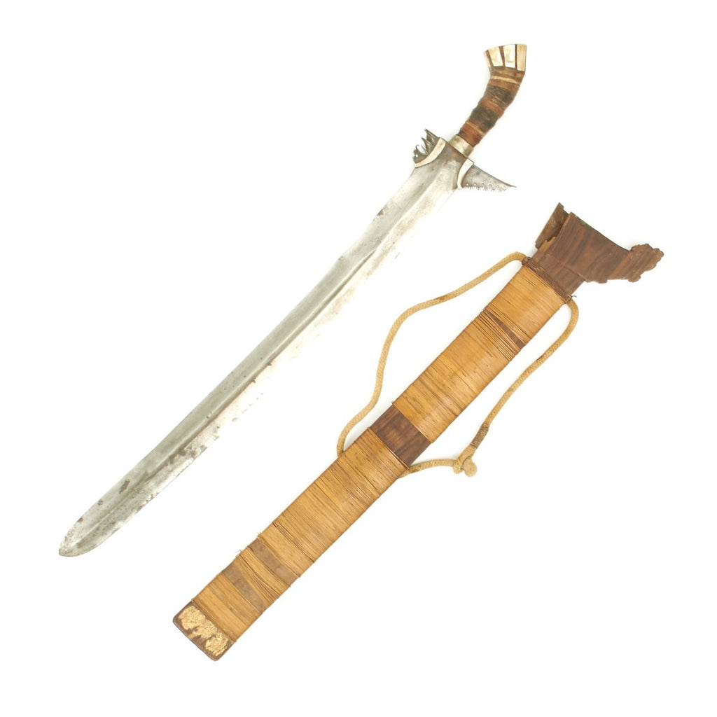 Original 19h Century Moro Kris Short Sword with Scabbard from the Phillipine-American War Original Items
