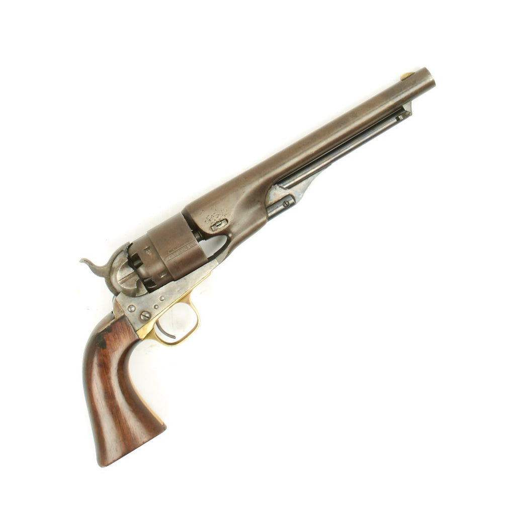 Original U.S. Civil War Colt Model 1860 Army Four Screw Revolver Manufactured in 1861 - Matching Serial No 18714 Original Items