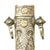 Original Moroccan Koumya Jambiya Dagger with Embossed Silver Fittings Inlaid with Gold Original Items