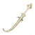 Original Moroccan Koumya Jambiya Dagger with Embossed Silver Fittings Inlaid with Gold Original Items