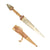 Original 1880 Sudanese Mahdi Dervish Arm Dagger with Leather Scabbard Original Items