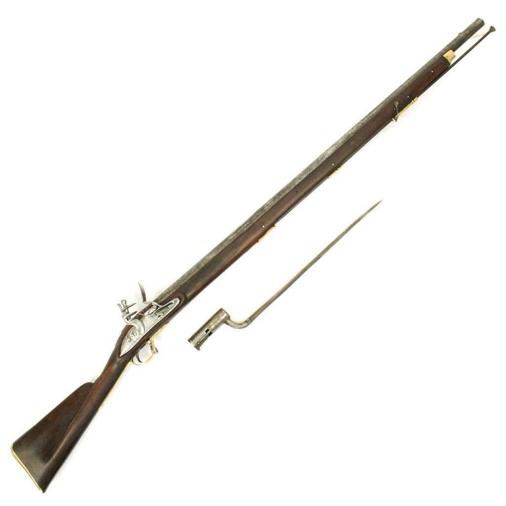 Original British 1798 Dated East India Company India Pattern Brown Bess Musket with Bayonet - Marked MORTIMER Original Items