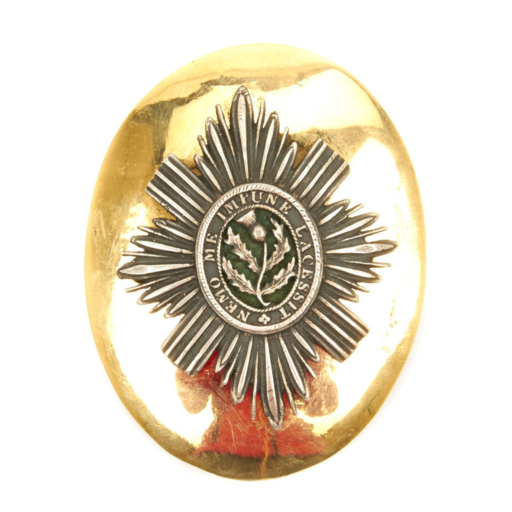 Original British Early 19th Century Scots Guards Brass Cross Belt Plate Original Items