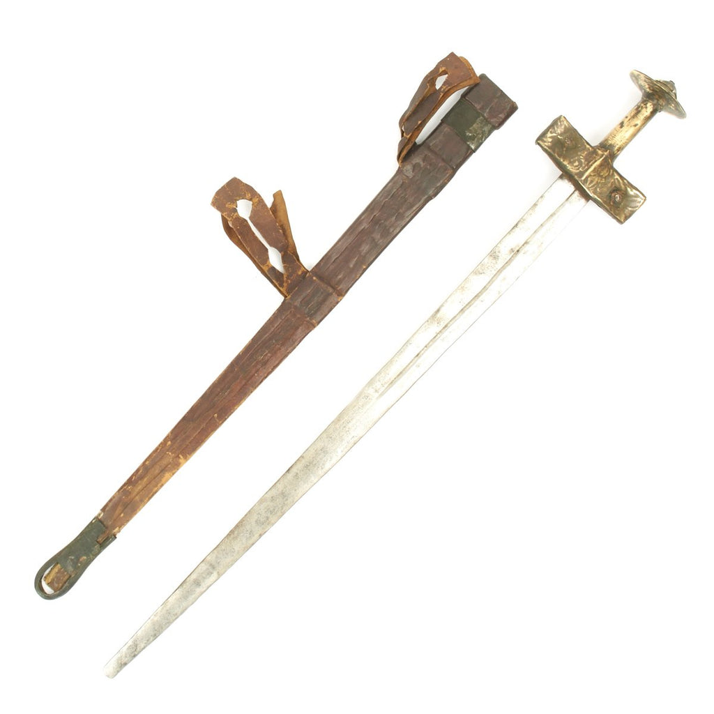 Original North African Taureg Takoba Broadsword with Leather Scabbard circa 1880 Original Items