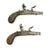 Original Pre-revolution Pair of French Flintlock "Muff" Pistols by Leonard Cramon of Bordeaux Original Items