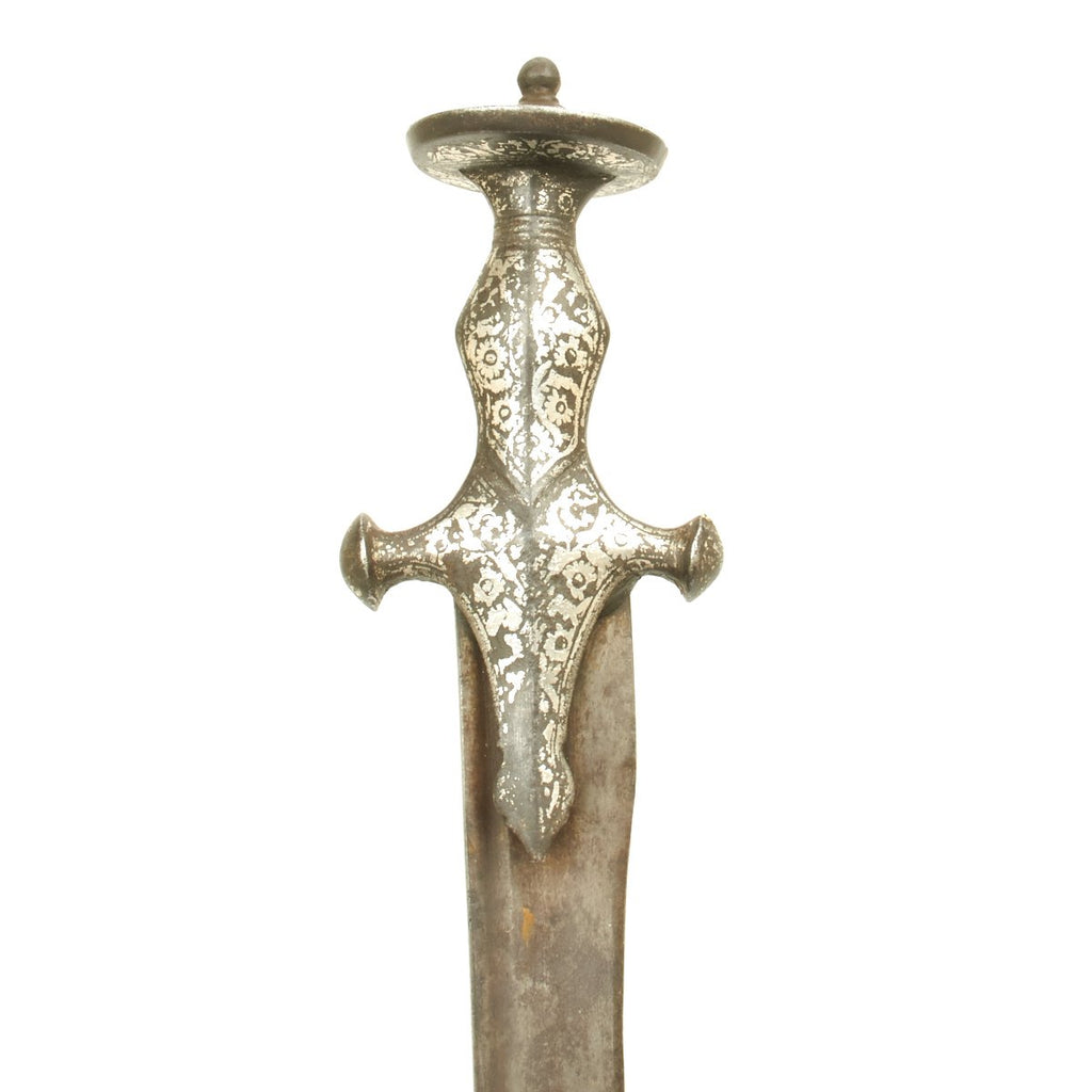 Original Indian 18th Century Tulwar Battle Sword with Silver Decorated ...