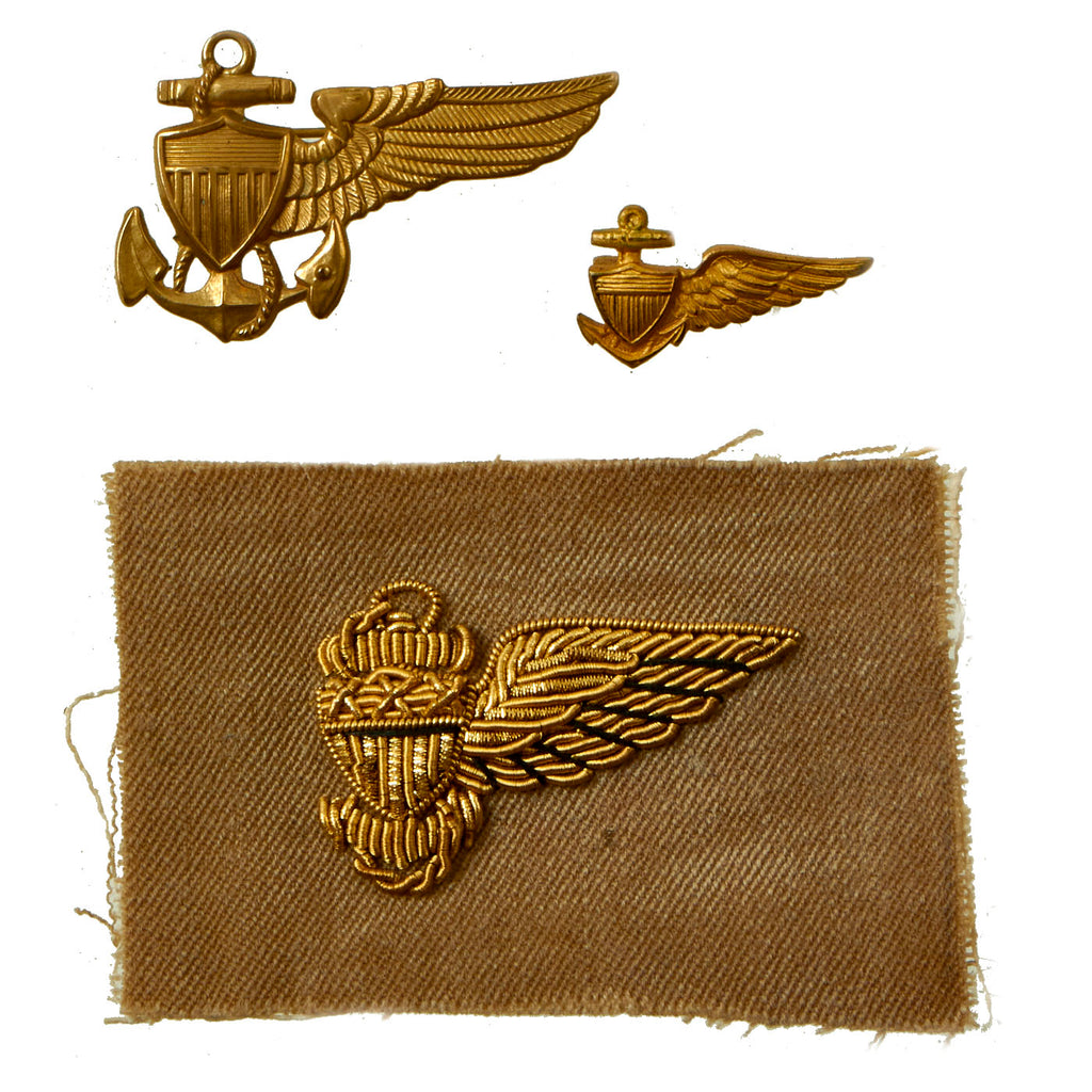 Original Rare 1920’s U.S. Navy Airship Observer Wings Lot Attributed to Chief Aviation Pilot Stanley R. Soulby, Pilot of Dirigibles USS Macon, Akron & Shenandoah Original Items