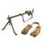 Original German WWII MG 13 Display Light Machine Gun with Rare Brass Magazine Well, Magazine Pouch Set & Sling - Maschinengewehr 13 Original Items