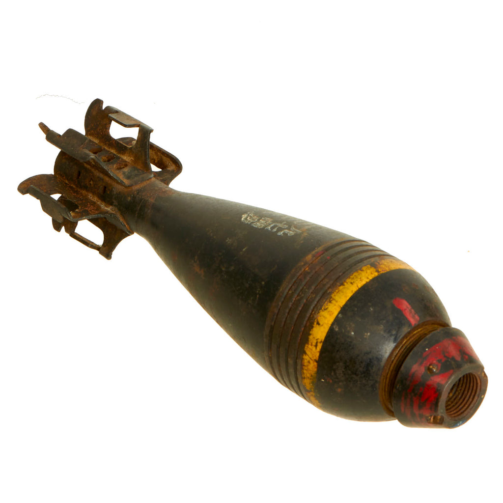 Original Japanese WWII Type 100 HE 81mm Inert Mortar Round - Dated 1942 Original Items