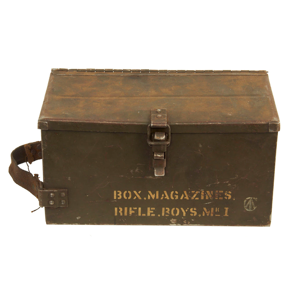 Original United Kingdom WWII Canadian MKI Boys Anti-Tank Rifle “Elephant Gun” Magazine Storage Box Original Items