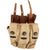 German WWII MP 44 Magazine Jute and Leather Pouch Set Constructed From Original Period Jute Postal Bags New Made Items