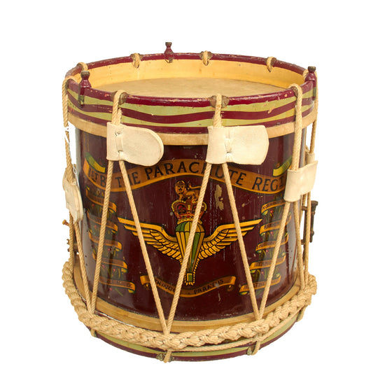 Original British WW2 Brass 1st Battalion Parachute Regiment Side Drum dated 1940 by Boosey & Hawkes Ltd Original Items