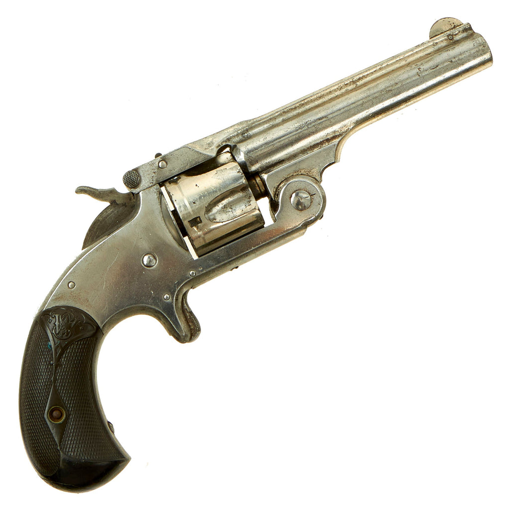 Original U.S. Smith & Wesson Nickel Plated Model 1 1/2 3rd Issue Single Action Revolver in .32 S&W - Matching Serial 87423 Original Items