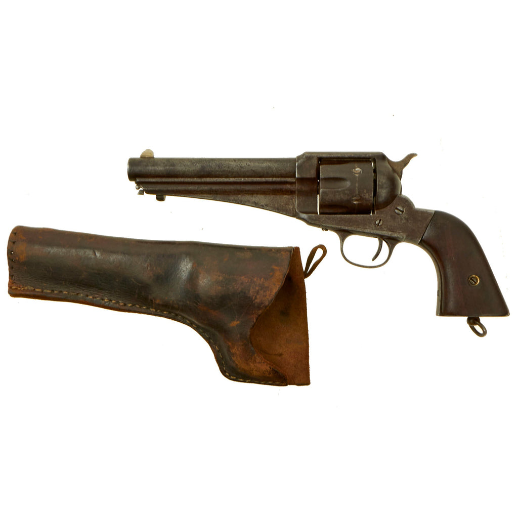Original U.S. Remington M-1875 Single Action Army .44cal Revolver with 5 1/2" Shortened Barrel & Holster - Serial 59 Original Items