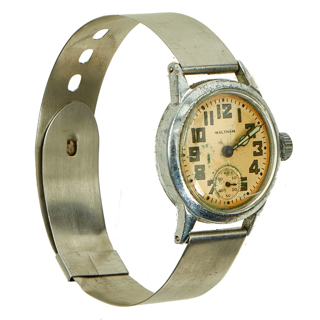 Original U.S. WWII Ordnance Department Wrist Watch by Waltham With Original Steel Strap - Fully Functional Original Items