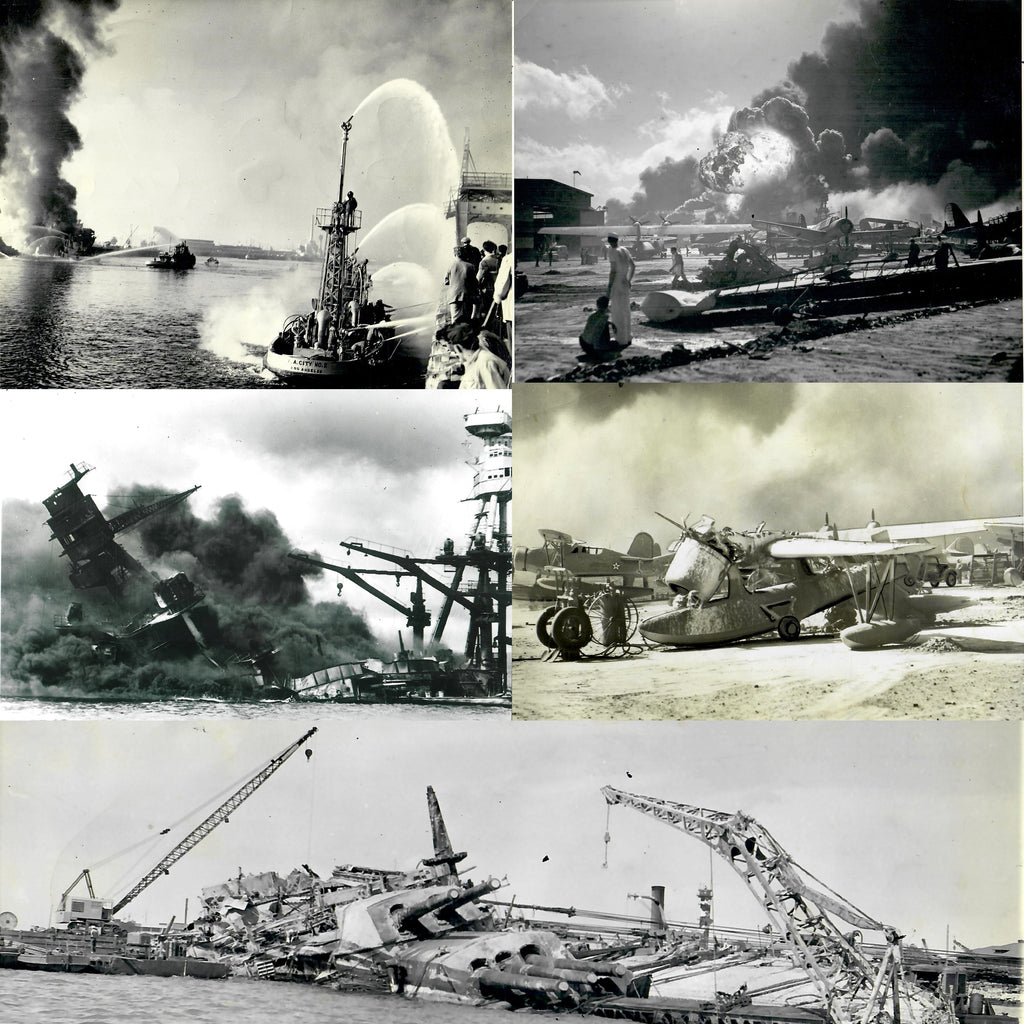 Original U.S. WWII Pearl Harbor Photograph and Documentation Collection - Over 100 Items Original Items