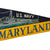 Original U.S. Pre-WWII USS Maryland Wool Ships Pennant - On Battleship Row and Bombed at Pearl Harbor Original Items