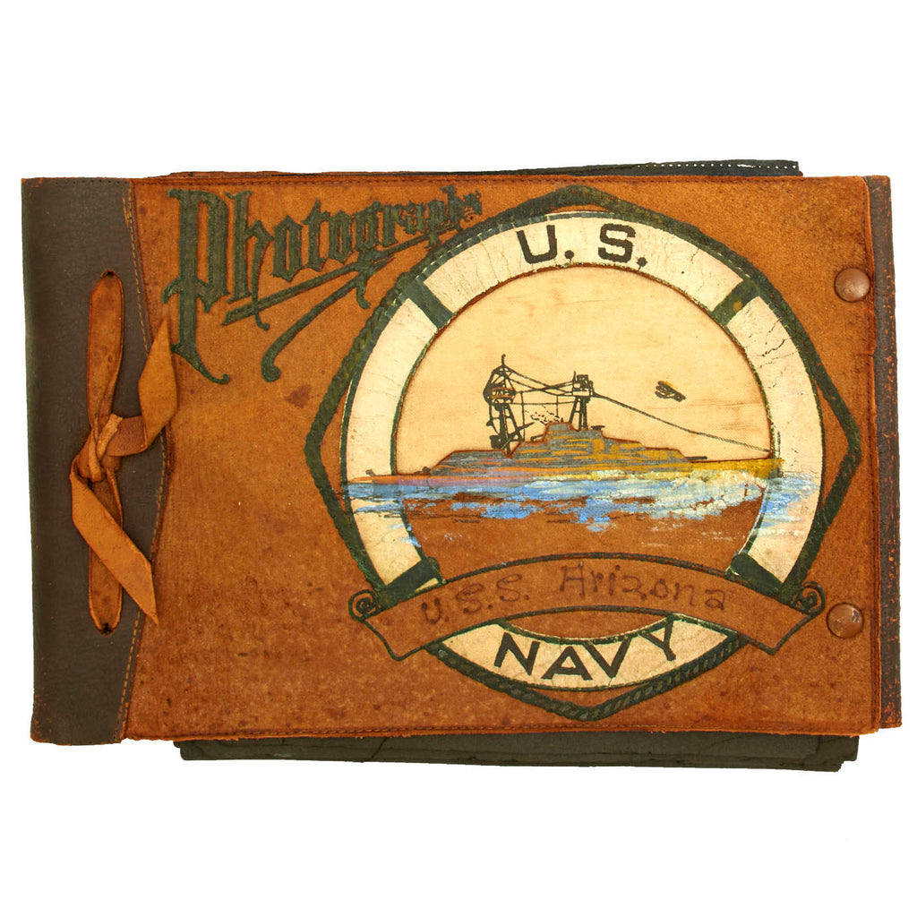 Original U.S. Pre-WWII USS Arizona Photo Album - Shipboard Pictures and Personal Pictures - Featuring Vice Admiral Joel R. P. Pringle Original Items
