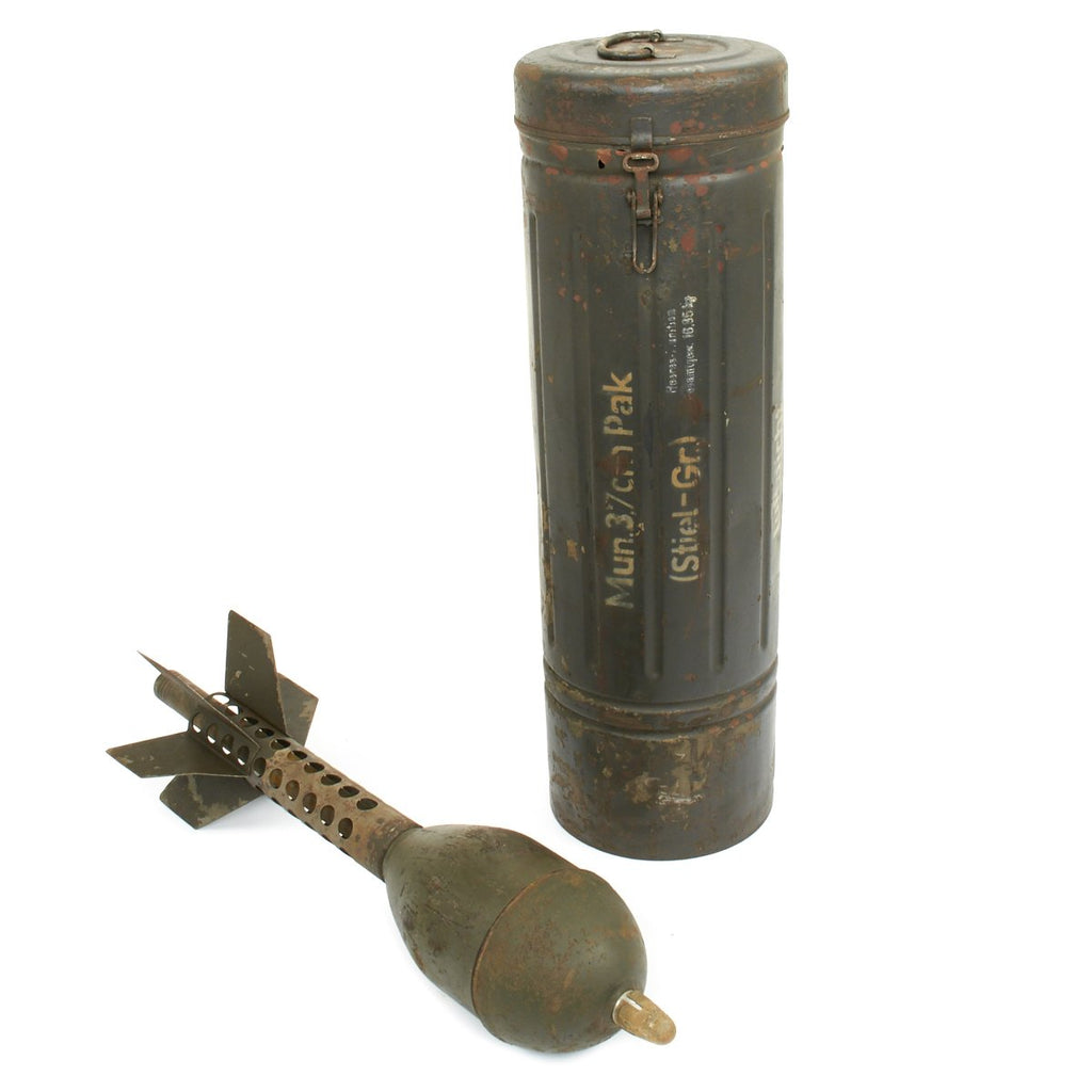 Original German WWII PAK 36 Stielgranate 41 37mm High Explosive Anti-Tank Stick Grenade with Transit Tube Original Items