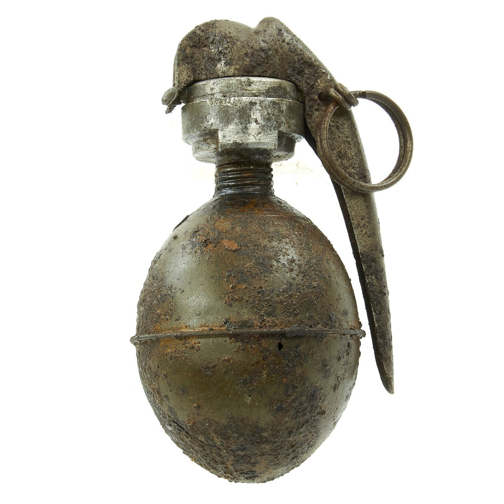 Original French WWI OF1 Egg Hand Grenade circa 1915 - 1917 Original Items