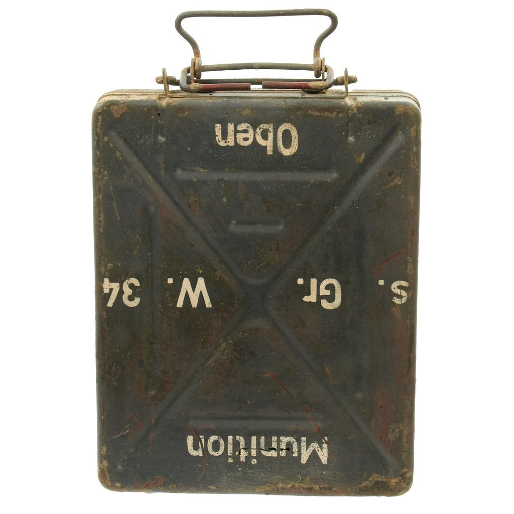 Original German WWII 8cm Granatwerfer 34 Mortar Round GrW 34 Transportation Box Case Original Items