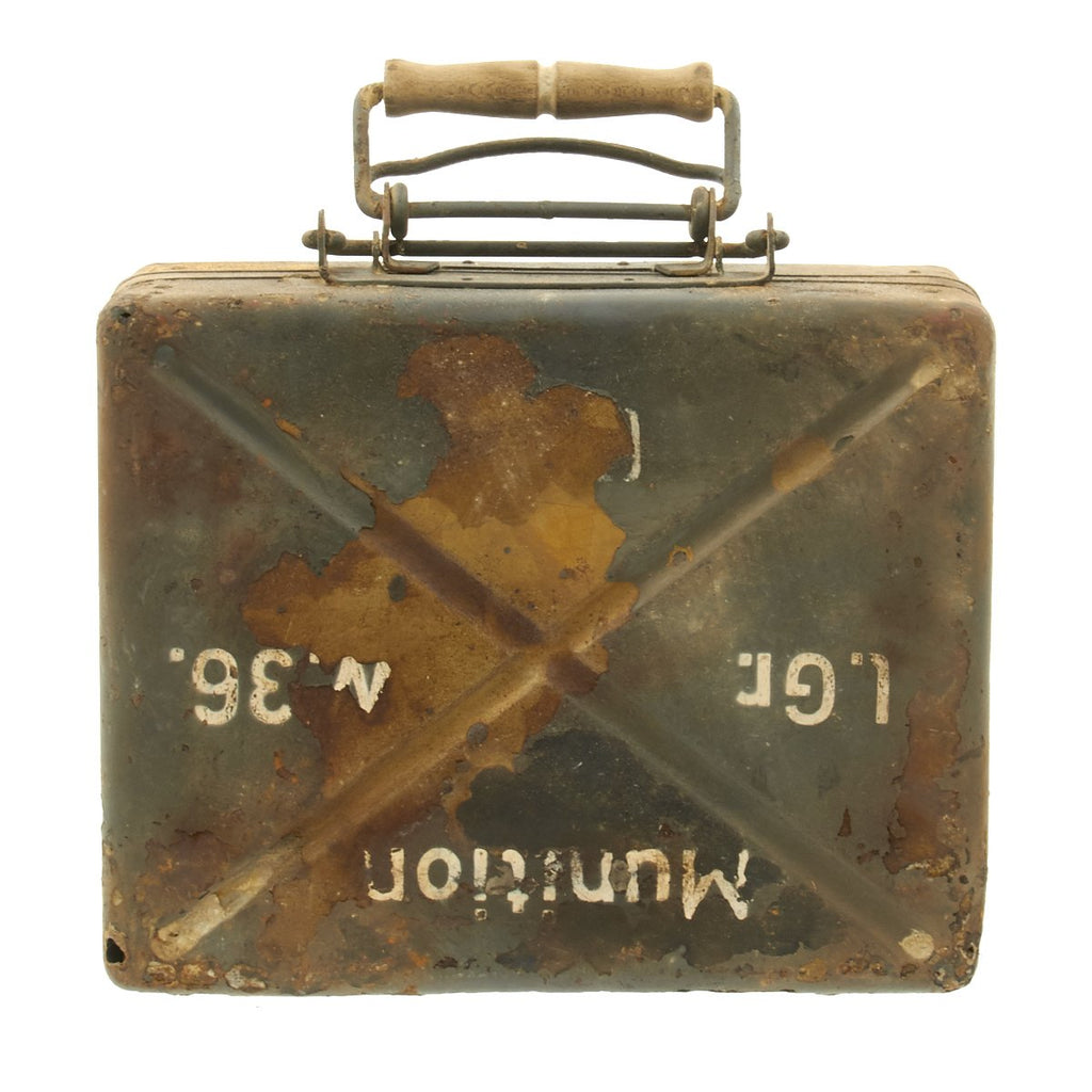 Original German WWII 5cm Mortar Round Leichter Granatwerfer 36 Transportation Box Case Original Items