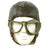 Original German WWII Luftwaffe Sheepskin Lined Leather Winter Flying Helmet with Goggles Original Items