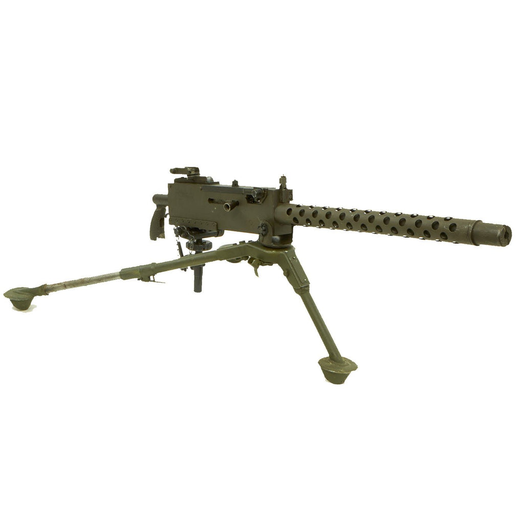 Original U.S. WWII Browning .30 Caliber 1919A4 Display MG with 1945 Dated Tripod & USGI Pintle Original Items