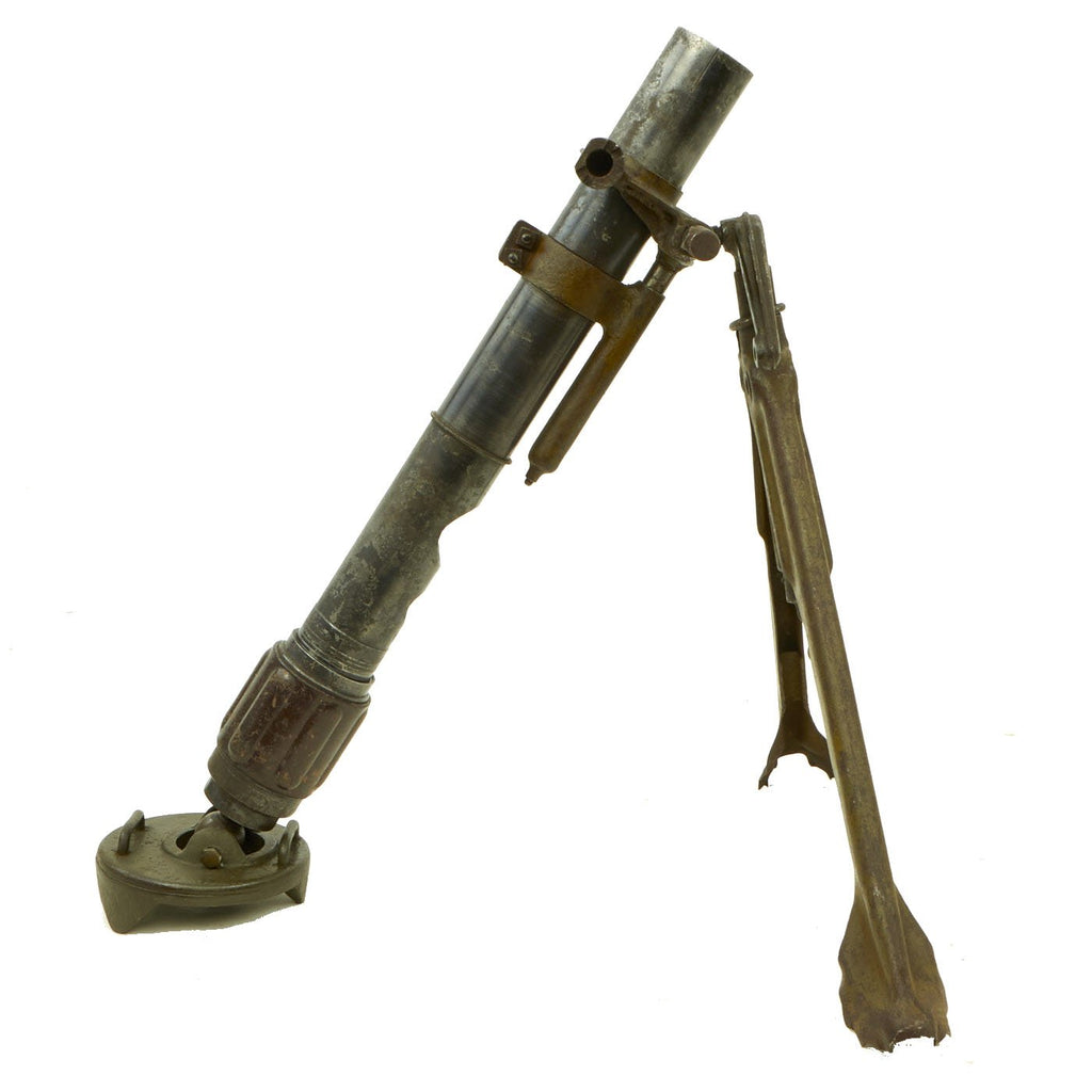 Original Soviet Russian WWII 50-RM 40 Display 50mm Mortar with 1941 Dated Bipod & U.S. Base Plate Original Items
