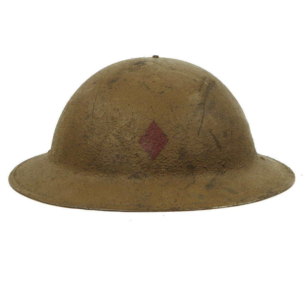 Original U.S. WWI M1917 Named 5th Trench Mortar Battery, 5th F.A, 5th Infantry Division Doughboy Helmet Original Items