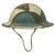 Original U.S. WWI M1917 Doughboy Helmet with AEF Advance Sector Panel Camouflage Paint Original Items