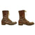 Original U.S. WWII Airborne Paratrooper Brown Leather Jump Boots - Service Used Original Items