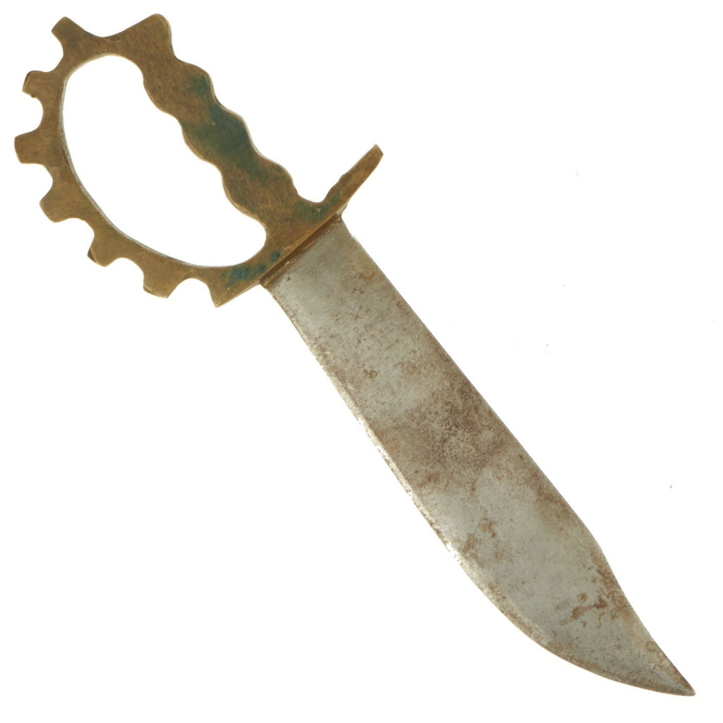 Original U.S. WWII 1st Battalion Ranger Australian Large Cog Guard Knuckle V44 Bowie Fighting Knife Original Items