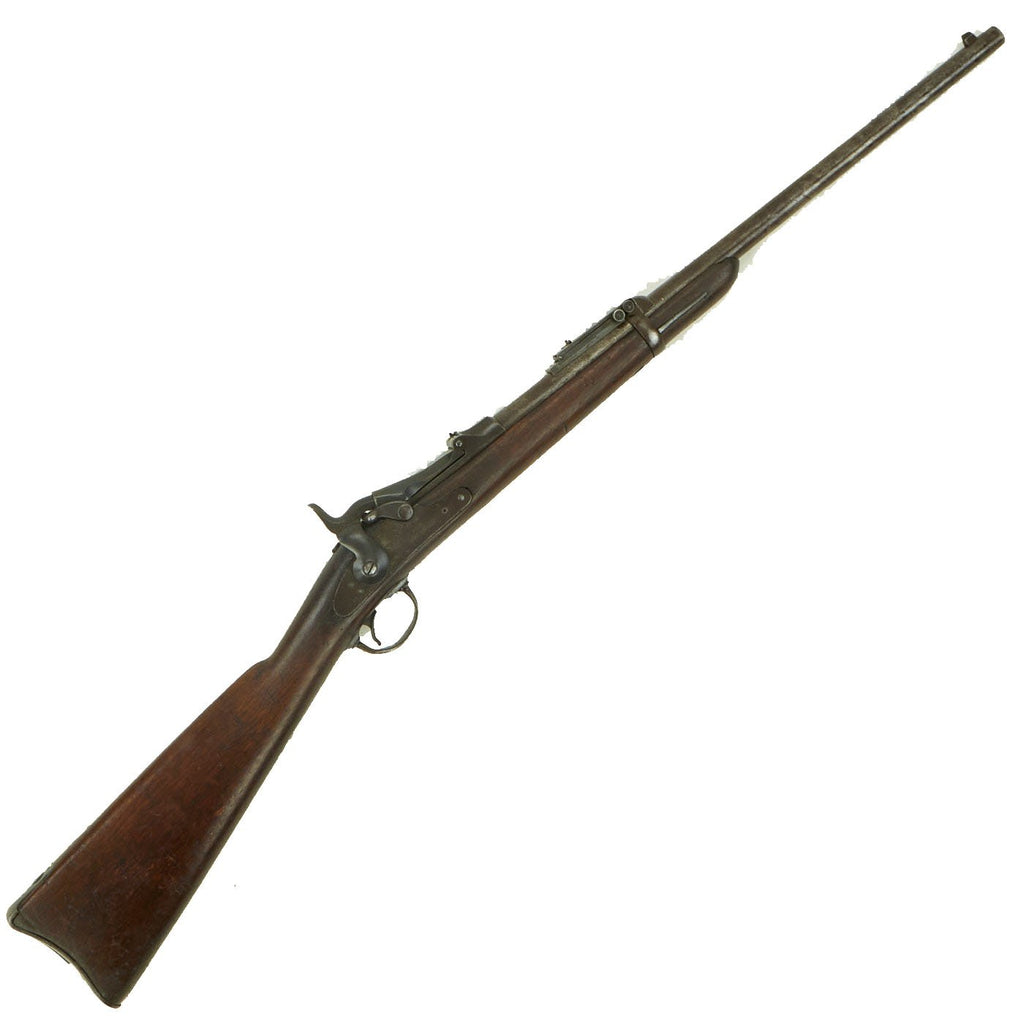 Original U.S. Springfield Trapdoor M1884-90 Saddle Ring Carbine with Rear Sight Guard Serial 413493 - made in 1888 Original Items