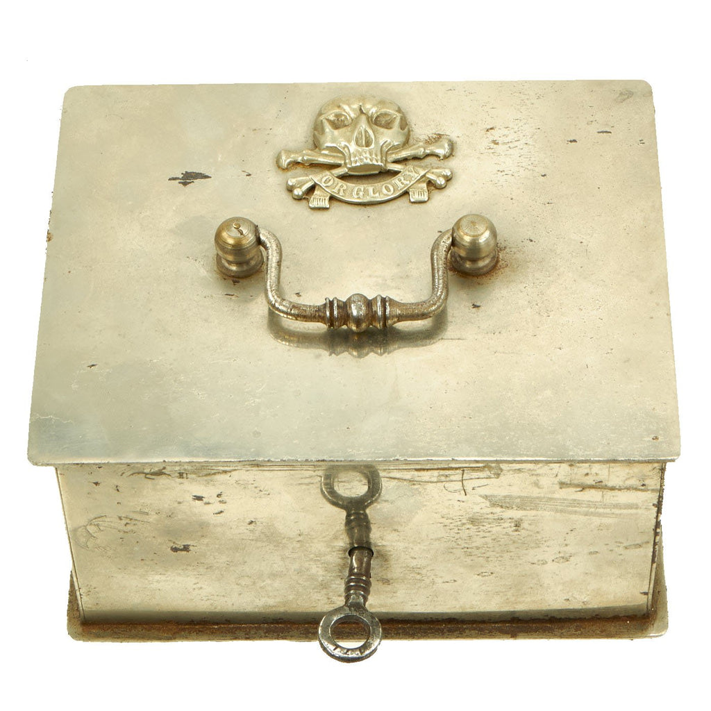 Original British Victorian Era Officer’s Mess Cash Box with Key from the 17th Lancers Regiment - Death or Glory Original Items
