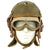 Original U.S. WWII M38 Tanker Helmet by Rawlings with Type R-14 Earphones, Winter Cap, & Goggles - Size 7 1/8 Original Items