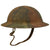 Original U.S. WWI M1917 Doughboy Helmet with Panel Camouflage Paint, Liner & Chinstrap Original Items
