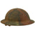 Original U.S. WWI M1917 Doughboy Helmet with Panel Camouflage Paint, Liner & Chinstrap Original Items