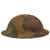 Original U.S. WWI M1917 Doughboy Helmet with Panel Camouflage Paint, Liner & Chinstrap Original Items