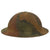 Original U.S. WWI M1917 Doughboy Helmet with Panel Camouflage Paint, Liner & Chinstrap Original Items