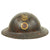 Original U.S. WWI British Made M1917 Named 26th Division Doughboy Helmet with Multi-Color Camouflage Paint Original Items