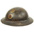 Original U.S. WWI British Made M1917 Named 26th Division Doughboy Helmet with Multi-Color Camouflage Paint Original Items