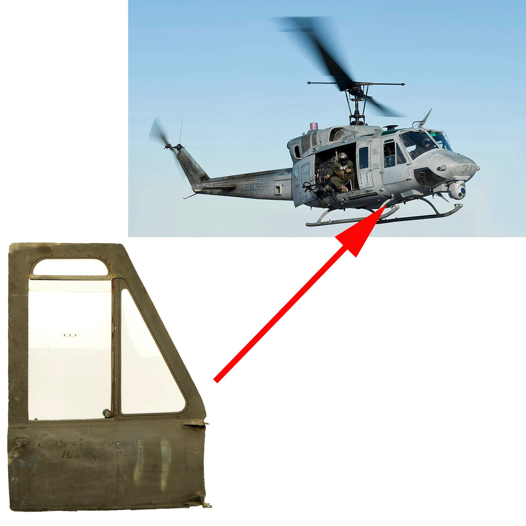Original U.S. Vietnam War Named MEDEVAC Bell UH-1 Iroquois Huey Right Side Front Door Original Items