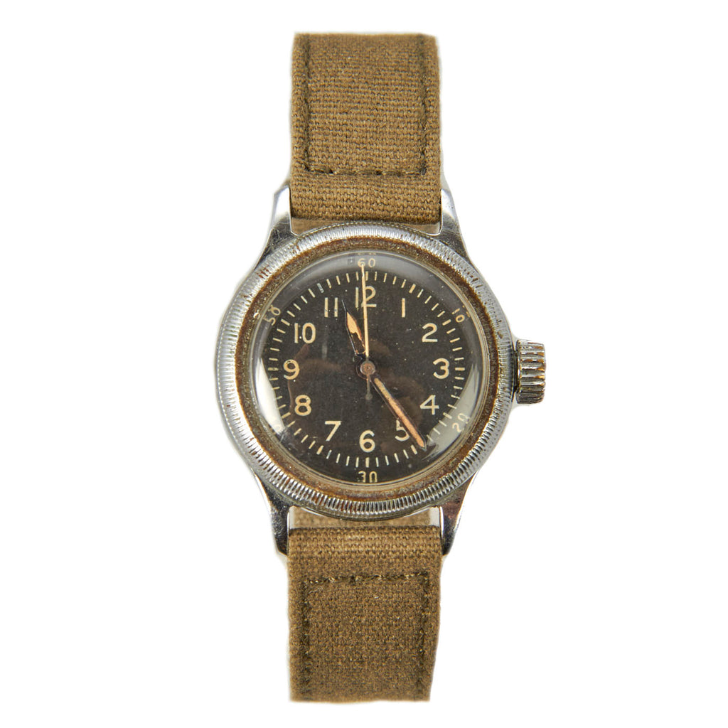 Original U.S. WWII 1945 dated Type A-11 US Army Wrist Watch by Waltham - Fully Functional Original Items