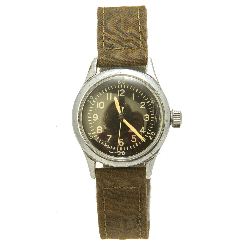 Original U.S. WWII 1942 Dated Type A-11 US Army Wrist Watch by Waltham - Fully Functional Original Items