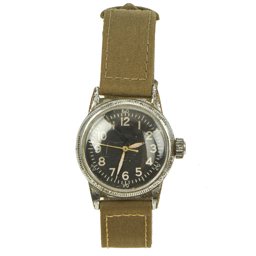 Original U.S. WWII 1945 Type A-11 USAAF Wrist Watch by Elgin - Fully Functional Original Items
